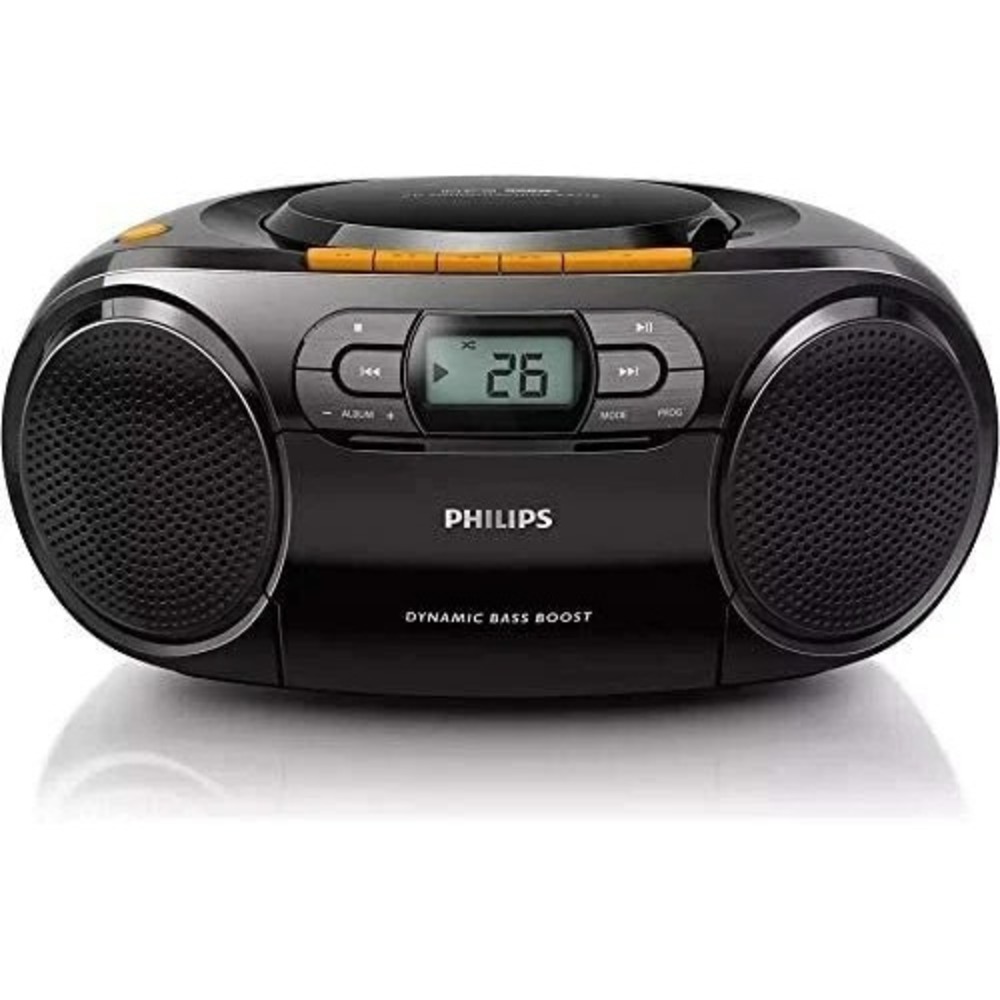 PHILIPS CD Player Cassette Player Stereo Portable Boombox USB FM Radio MP3 Tape